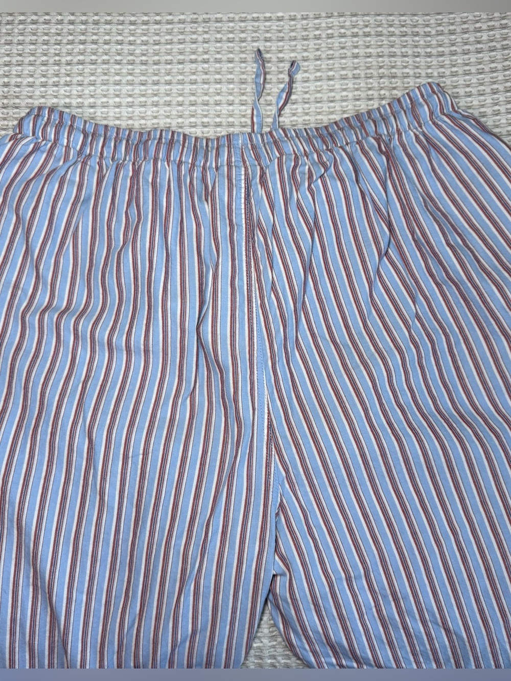 Polo Ralph Lauren Pajama Pants Mens Large Red Blue Stripe Cotton Sleep Lounge - Picture 9 of 10